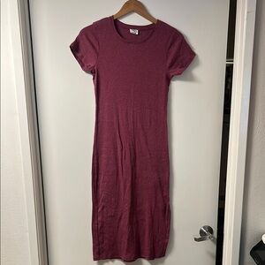 Cotton On Essential Split Short Sleeve Midi Dress